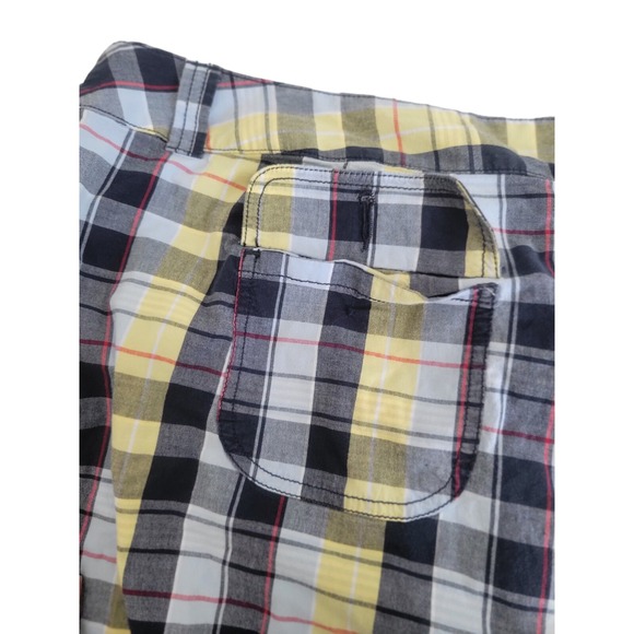 Cato Womens Bermuda Shorts Plus Size 28 Plaid Chino Golf Flat Front‎ Stretch - Picture 7 of 10